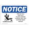 Signmission OSHA Notice, 3.5" Height, Risk Of Fall Keep Off! Plastic Sign With Symbol, 5" X 3.5", Landscape OS-NS-D-35-L-18116 - alternate 1